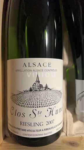 Alsace Grand Cru Trimbach Clos Sainte Hune 2007