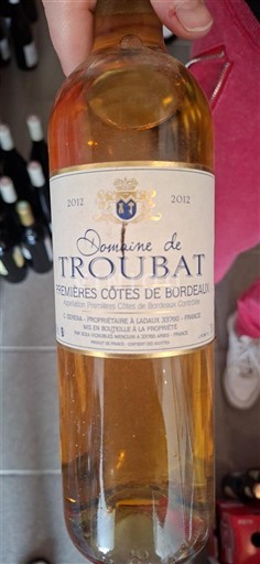 Bordeaux Premières-côtes-de-bordeaux Domaine Troubat 2012