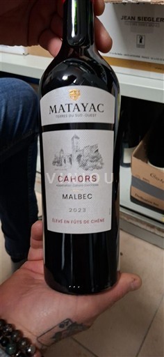 Tây Nam Cahors Matayac Malbec Élevé fûts de chêne 2023