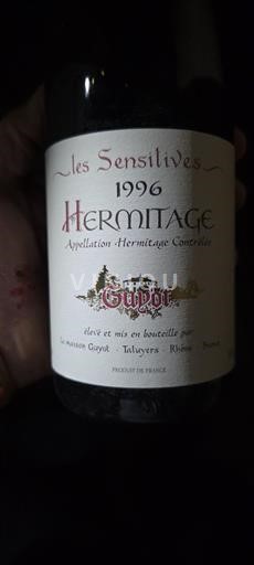 Rhône Valley Hermitage Guyot Les Sensitives 1996