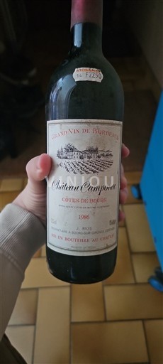 Burdeos Côtes-de-bourg Château Campoumey 1986