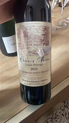 Bordeaux Saint-Georges-Saint-Émilion Château Bertin Prestige 2012