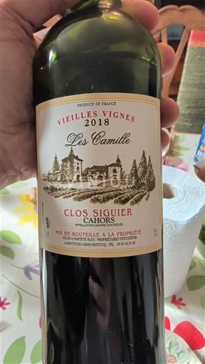 Sydväst Cahors Clos Siquier Les Camille Vieilles Vignes 2018