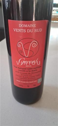 Roussillon Muscat de Rivesaltes Domaine Vents du Sud Grenat 2016