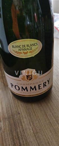 Champagne Pommery Blanc de Blancs Apanage Icke årgångsbetecknad
