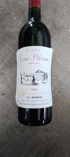 Bordeaux Pauillac Château Tour Pibran 1989