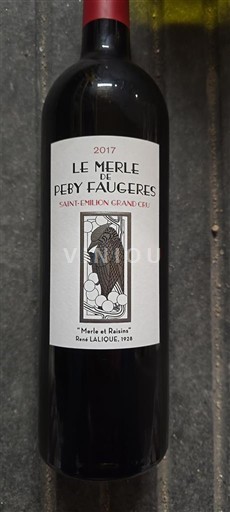 Bordeaux Saint-Émilion Grand Cru Péby Faugères Le Merle de Péby Faugères 2017