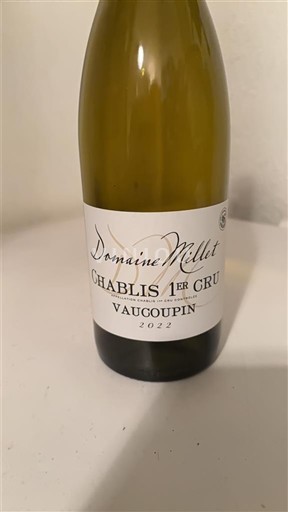Borgogna Chablis Premier Cru Premier Cru Domaine Millet Vaucoupin 2022