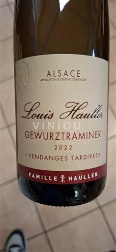 Alsace Louis Hauller Gewurztraminer Vendanges Tardives 2022