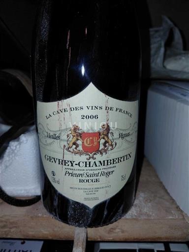 Bourgondië Gevrey-Chambertin La Cave des Vins de France Prieuré Saint Roger Vieilles Vignes 2006