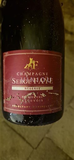 Champaña Champán Premier Cru Serge Faye Réserve Sin añada