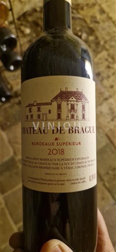 Bordeaux Bordeaux supérieur Château Brague 2018
