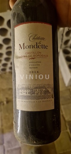 Bordeaux Castillon Côtes de Bordeaux Château Mondette 2014