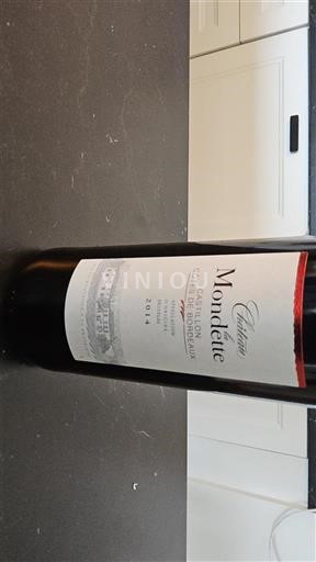 Bordeaux Castillon-côtes-de-bordeaux Château Mondette 2014