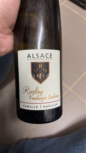 Elsass Vendanges Tardives Famille Hauller Riesling Vendanges Tardives 2020