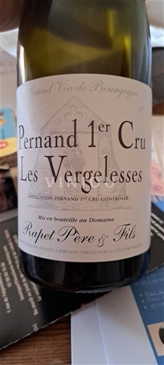 Burgundy Pernand-Vergelesses Premier Cru Rapet Père & Fils Les Vergelesses 2009