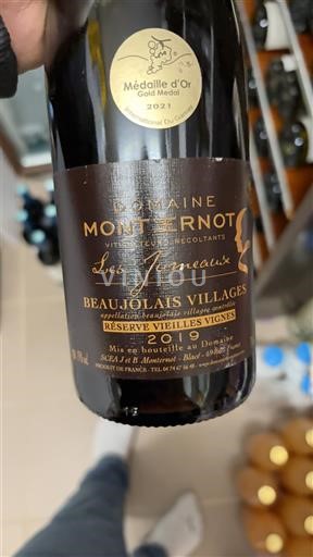 Beaujolais Beaujolais Villages Domaine Monternot Les Jumeaux 2019