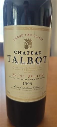 Bordeaux Saint-Julien Grand Cru Classé Château Talbot 1995