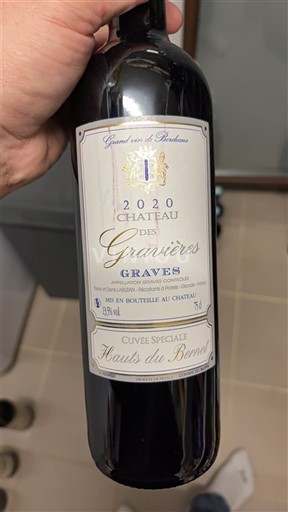 Bordeaux Graves Château Des Gravières Hauts du Bernet 2020