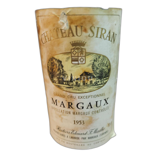 Bordeaux Margaux Château Siran 1953