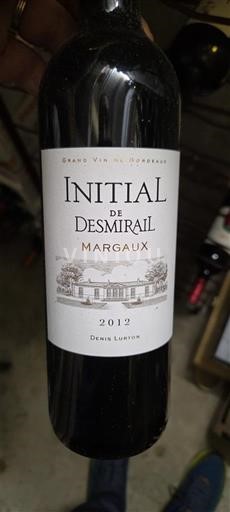 Bordeaux Margaux Château Desmirail Initial de Desmirail 2012