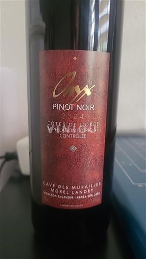 Vaud Côtes de l'Orbe AOC Cave des Murailles CXX Pinot Noir 2024