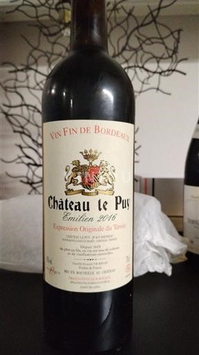 Bordeaux Château Le Puy Émilien 2016