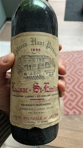 Bordeaux Lussac-saint-émilion Château Haut-Pichon 1986