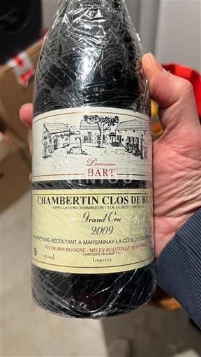 Borgogna Chambertin-Clos-de-Bèze Grand Cru Domaine Bart 2009