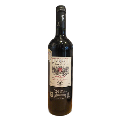 Vin Rouge sec Château Vieux Grenet 2021 France Bordeaux AOC