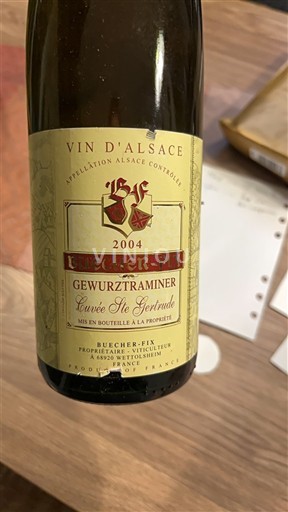 Alsace Buecher-Fix Ste Gertrude 2004