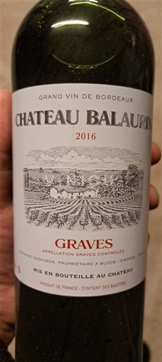 Bordeaux Graves Château Balaurin 2016