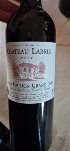 Bordéus Saint-Émilion Grand Cru Grand Cru Château Labrie 2016