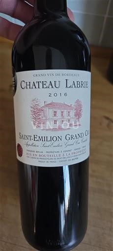 Bordeaux Saint-Émilion Grand Cru Grand Cru Château Labrie 2016