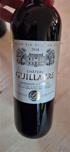 Bordeaux Bordeaux Supérieur Château Guillaure 2018