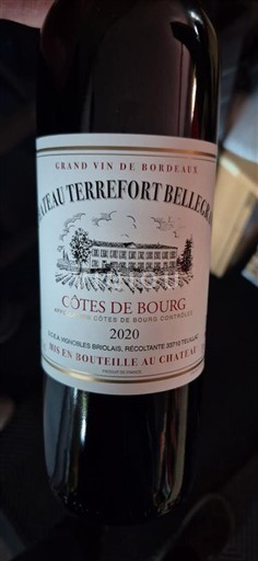Bordeaux Côtes-de-bourg Château Terrefort Bellegrave 2020