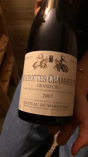 Bourgogne Ruchottes-chambertin Grand Cru Château Marsannay 2007