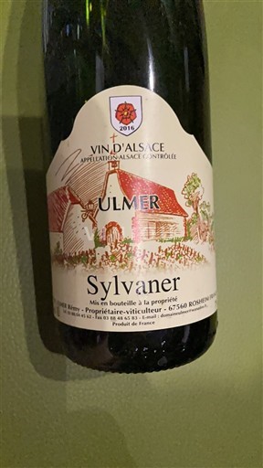 Alsace Sylvaner Ulmer 2016