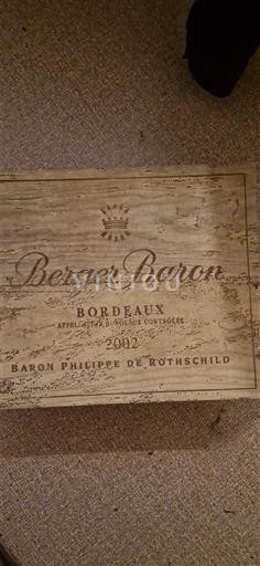 Bordeaux Baron Philippe de Rothschild Berger Baron 2002