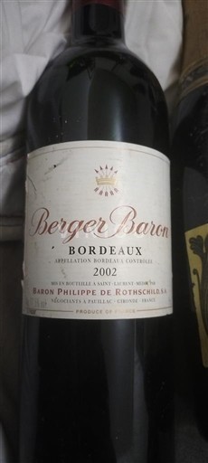 Wine Bordeaux Baron Philippe de Rothschild - Berger Baron - 2002