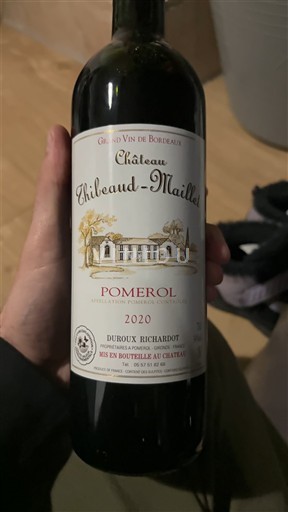 Bordéus Pomerol Thibeaud-Maillet 2020