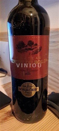 Bordeaux Bordeaux Supérieur Château Tertre du Boilo 2020