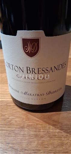 Borgoña Corton-Bressandes Grand Cru Domaine Maratray-Dubreuil Sin añada