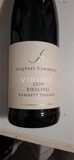 Baden Siegbert Bimmerle Riesling Kabinett Trocken 2009