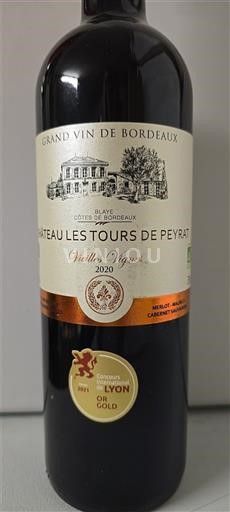 Bordeaux Blaye-Côtes-de-Bordeaux Château Les Tours de Peyrat Vieilles Vignes 2020