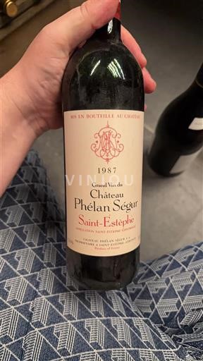 Bordeaux Saint-Estèphe Château Phélan Ségur 1987