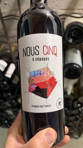 Languedoc ja Roussillon Pays d'Oc Nous Cinq 5 cépages Ei vuosikertaa