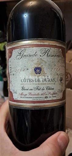 Zuidwest-Frankrijk Côtes-de-duras Vignerons de Duras Grande Réserve 2001