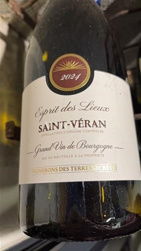 Bourgogne Saint-Véran Vignerons des Terres Secrètes Esprit des Lieux 2024