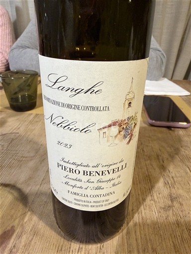 Piemont Langhe Piero Benevelli Nebbiolo 2023